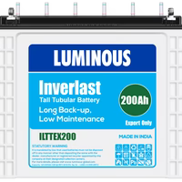 Load image into Gallery viewer, Luminous 200 AH Battery C10 with total discharge in 10 hours - Solar Tall Tubular Battery