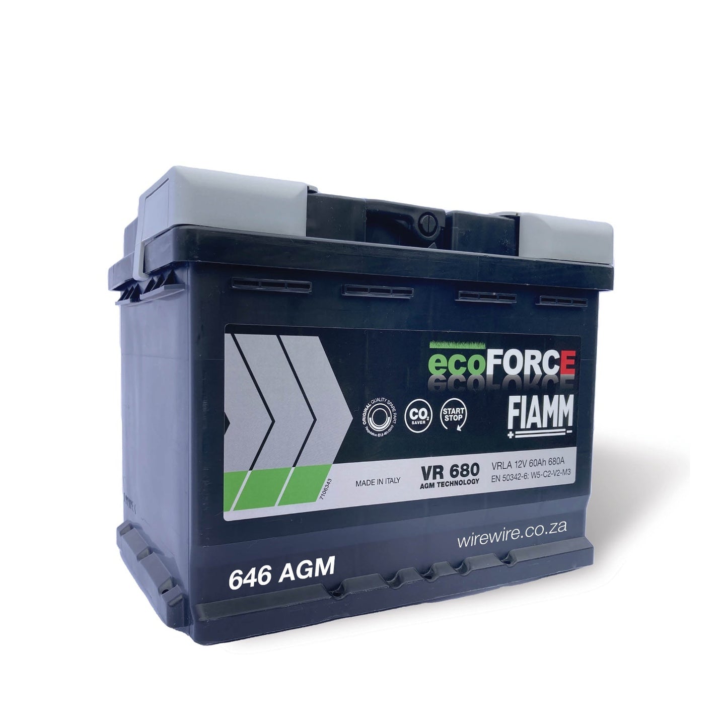 646 AGM FIAMM ITALY-AGM Car Battery-wirewire- - www.wirewire.co.za