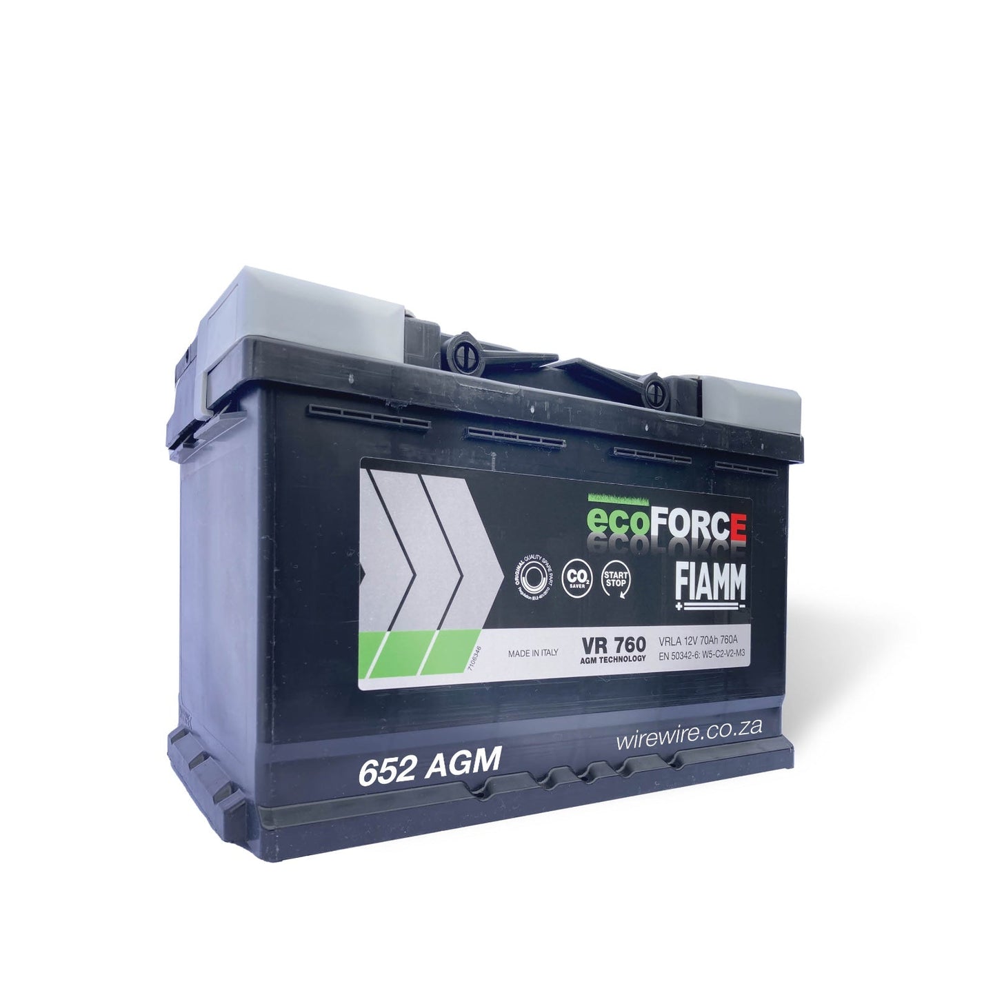 652 AGM FIAMM ITALY-AGM Car Battery-wirewire-R7900- - www.wirewire.co.za
