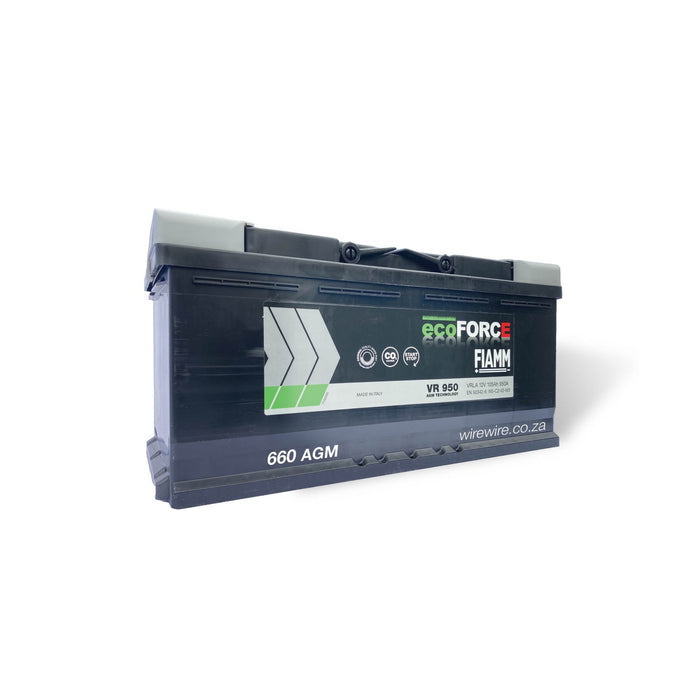 660 – H15 105Ah VARTA AGM replacement - FIAMM ecoForce AGM Car Battery 660 - Made in Italy-Motor Vehicle Parts-wirewire-Fiamm 660 AGM battery 5-year swap out guarantee- - www.wirewire.co.za